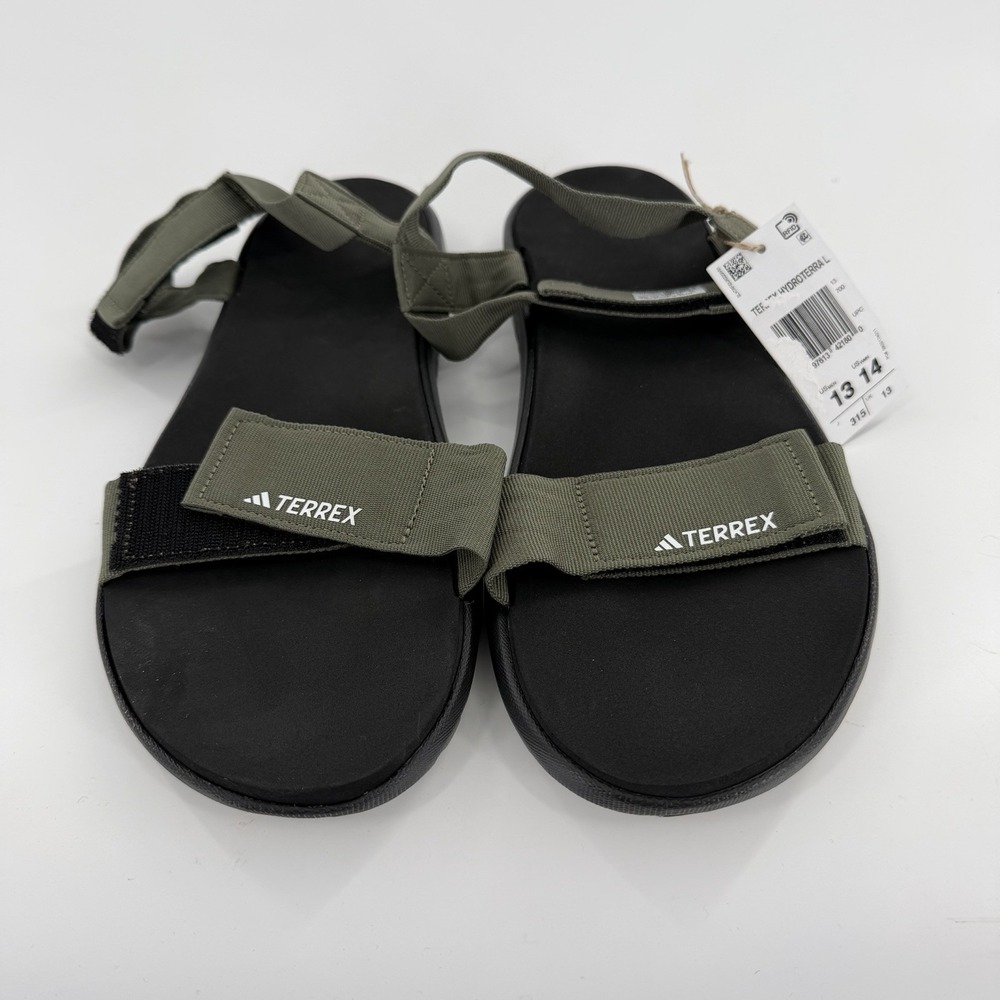 Adidas Terrex Hydroterra Sandals Green Hook Loop Straps Water Shoes Men Size 13